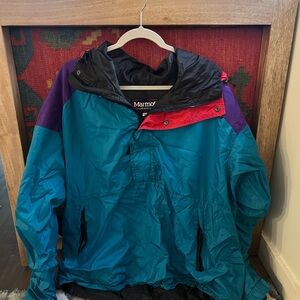 Marmot Teal and Red Jacket